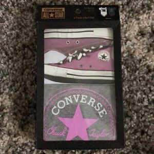 Two baby converse onesies, brand new in the box
